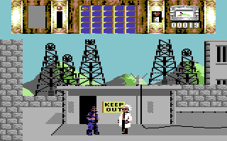 Time Machine (Commodore 64) screenshot: Keep out?
