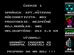 Komando II (ZX Spectrum) screenshot: Overview of the 1st territory