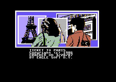 Ticket to Paris (Commodore 64) screenshot: Title Screen