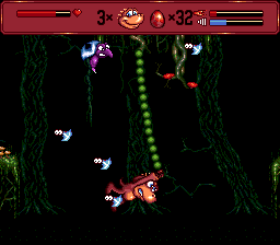 Radical Rex (Genesis) screenshot: Swinging.