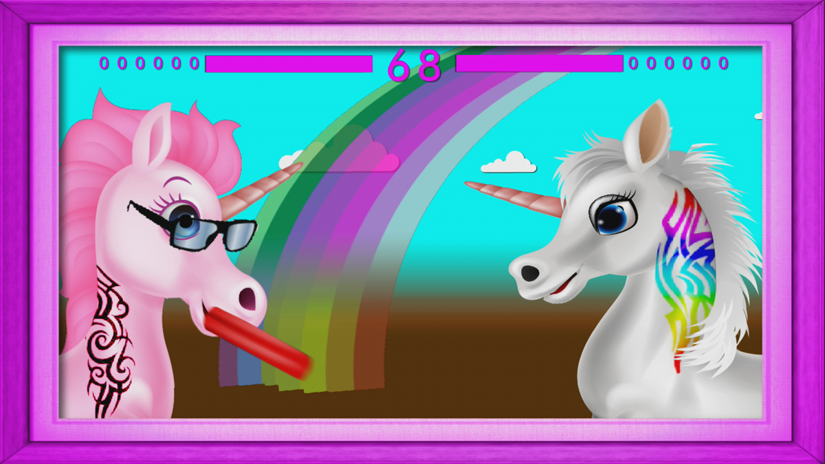 Unicorn Makeout Mania (Xbox 360) screenshot: Some licking (Trial version)