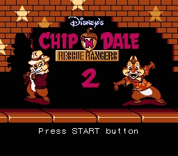 Disney's Chip 'N Dale: Rescue Rangers 2 (NES) screenshot: Title screen