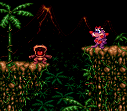 Radical Rex (Genesis) screenshot: Yes, there is some prehistoric romance as well.