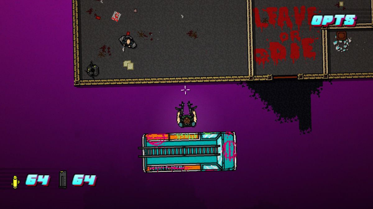 Hotline Miami 2: Wrong Number (Windows) screenshot: Twice the gun, double the fun!