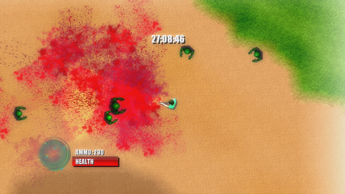 The United States of Zombieland (Xbox 360) screenshot: Those big zombies have more health (Trial version)
