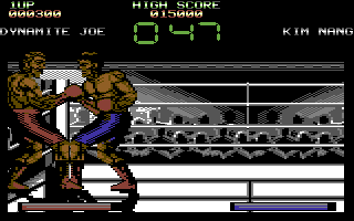 Final Blow (Commodore 64) screenshot: Practice match