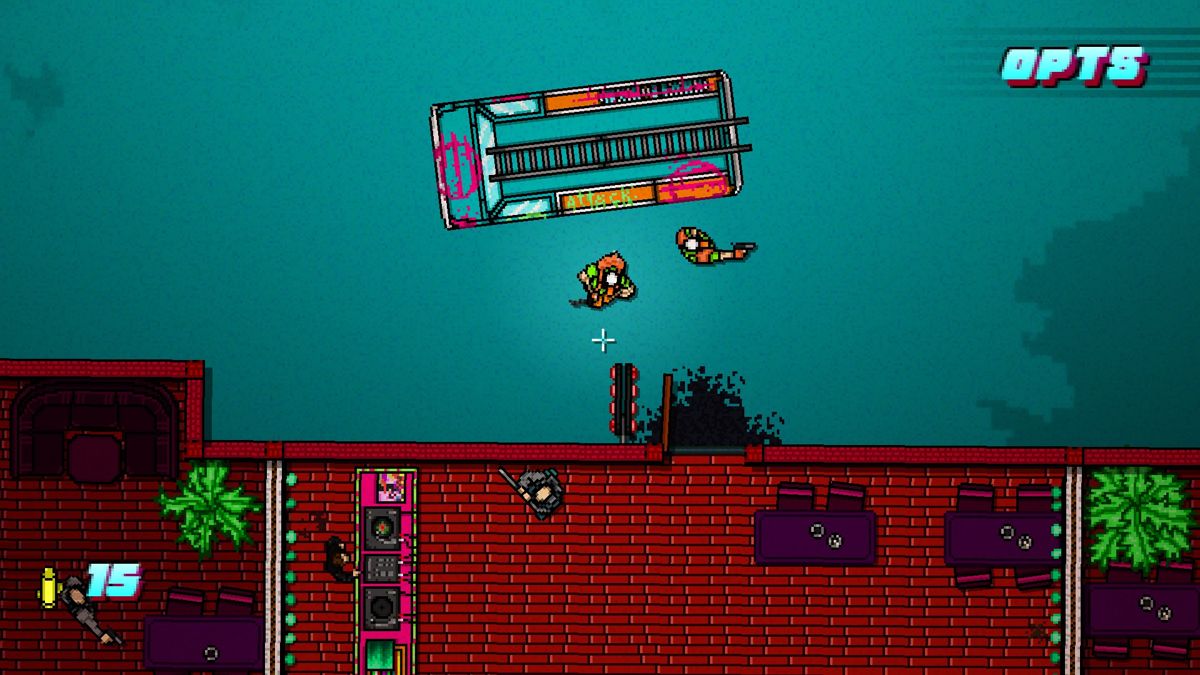 Hotline Miami 2: Wrong Number (Windows) screenshot: Why not bring a friend to cover your back?
