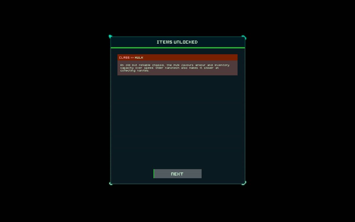 Sublevel Zero (Windows) screenshot: A new type of gunship has been unlocked.