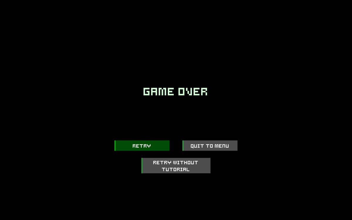 Sublevel Zero (Windows) screenshot: Game Over