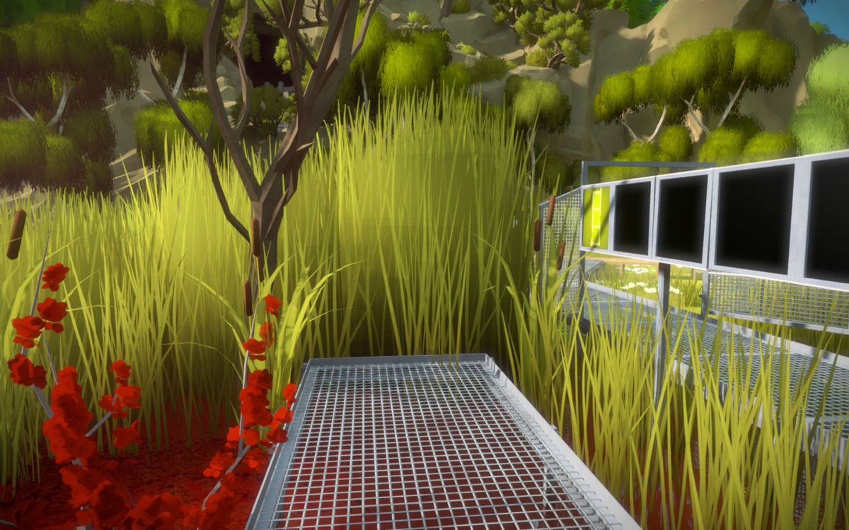 The Witness (Windows) screenshot: A new section of panels with a new puzzle mechanic