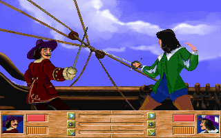 Sea Legends (DOS) screenshot: Sword fighting