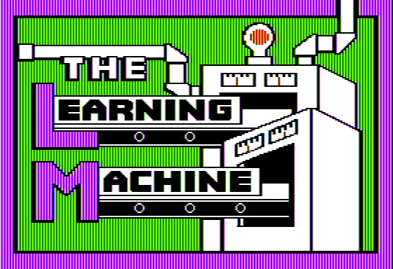 Microzine #25 (Apple II) screenshot: The Learning Machine - Title Screen