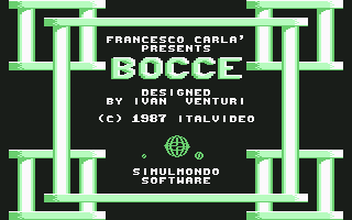 Bocce (Commodore 64) screenshot: Title screen