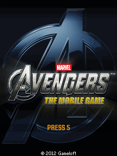 The Avengers: The Mobile Game (J2ME) screenshot: Title screen