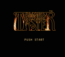 Sword Master (NES) screenshot: Title screen (US)