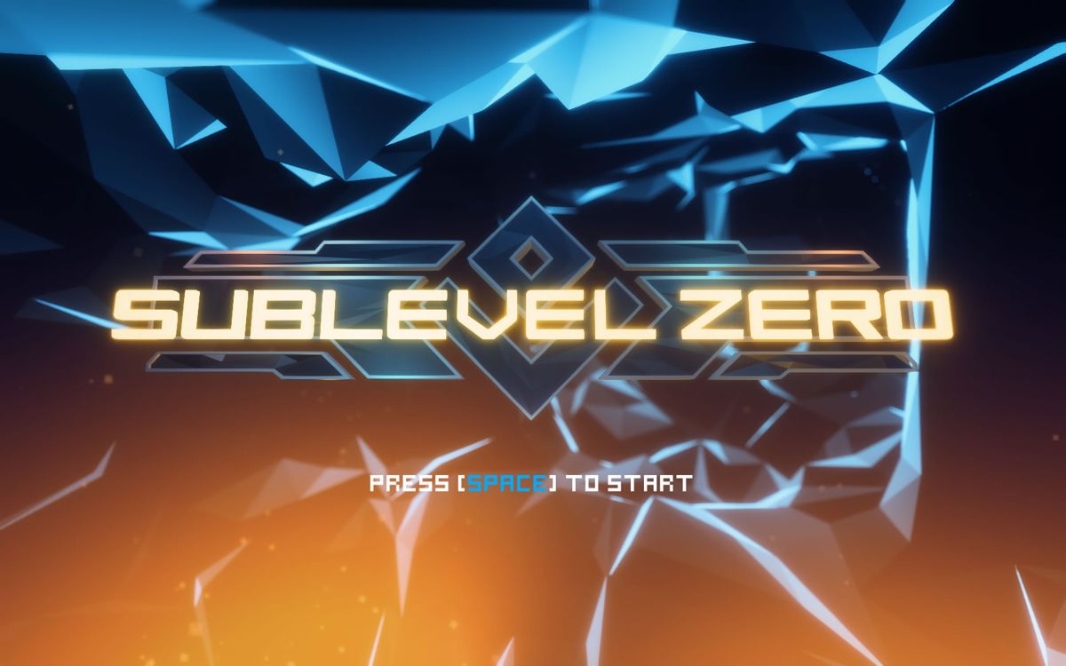 Sublevel Zero (Windows) screenshot: Title screen