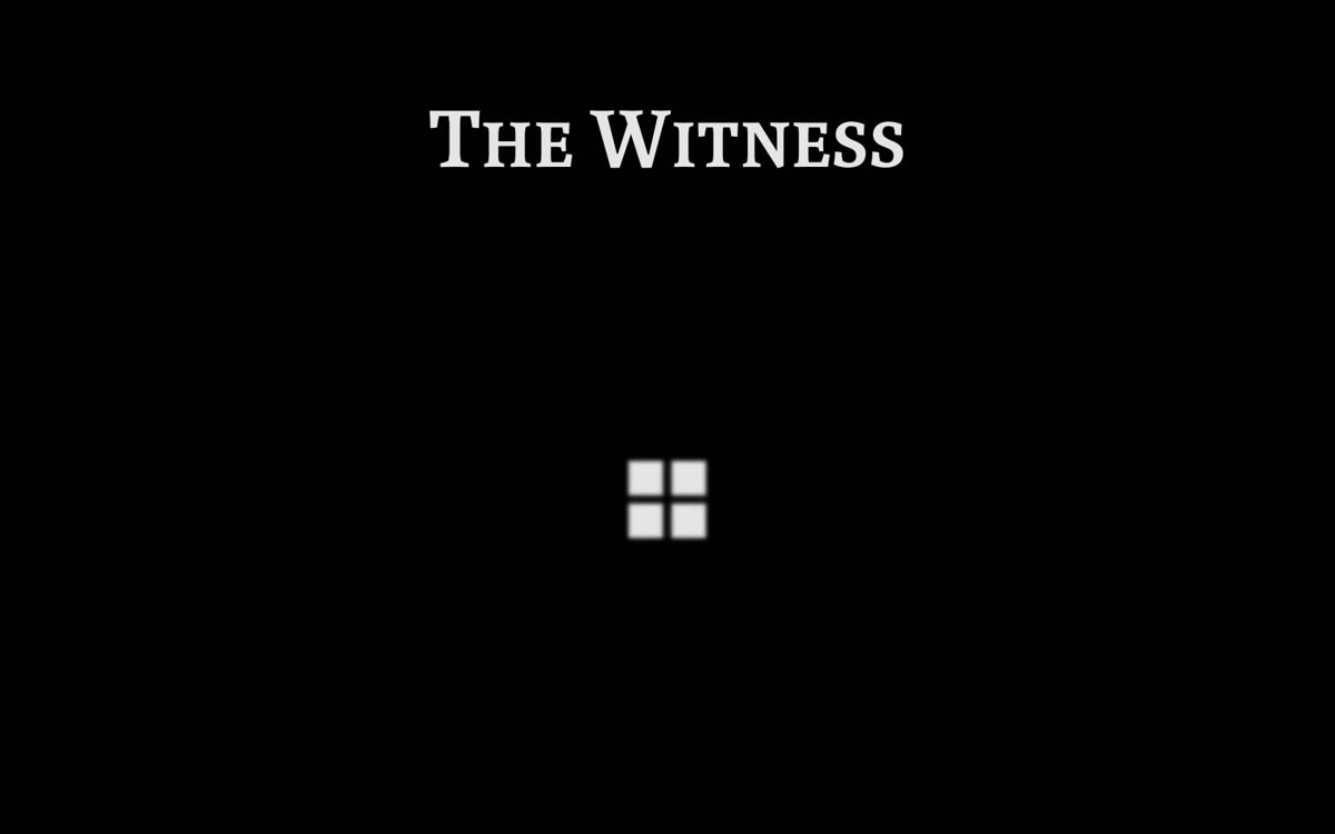 The Witness (Windows) screenshot: Title screen