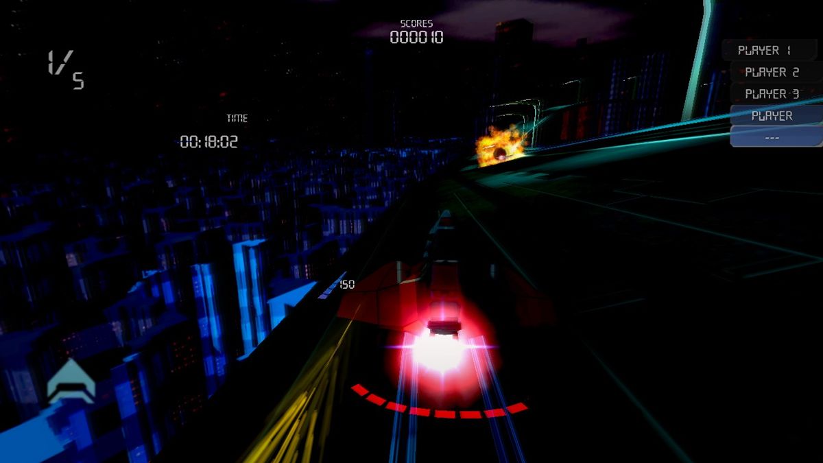 Fury Racing 3D (Windows) screenshot: Over city