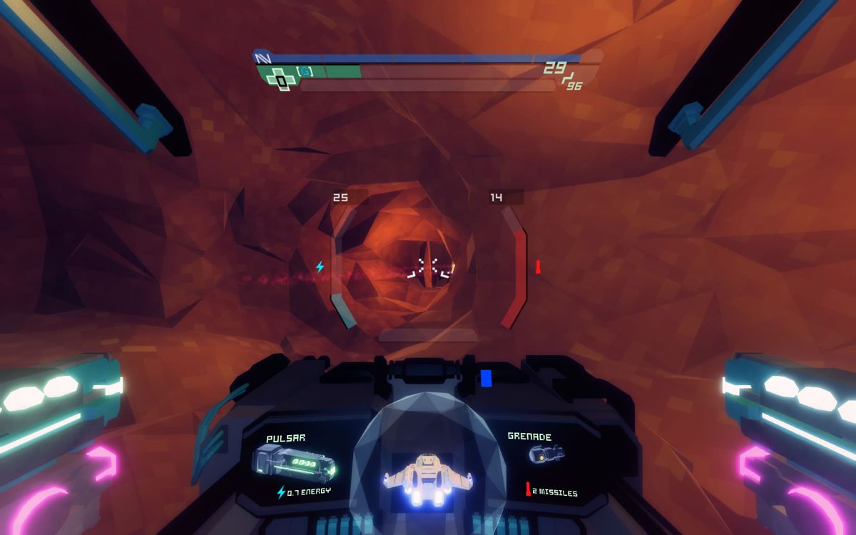 Sublevel Zero (Windows) screenshot: Exploring a cave.