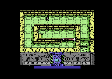 Dandy (Commodore 64) screenshot: The exit is in sight, and I have the key I need