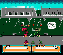 Joy Mecha Fight (NES) screenshot: The fourth fight, using the third captured robot.