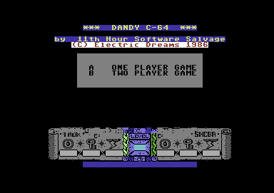 Dandy (Commodore 64) screenshot: Title screen