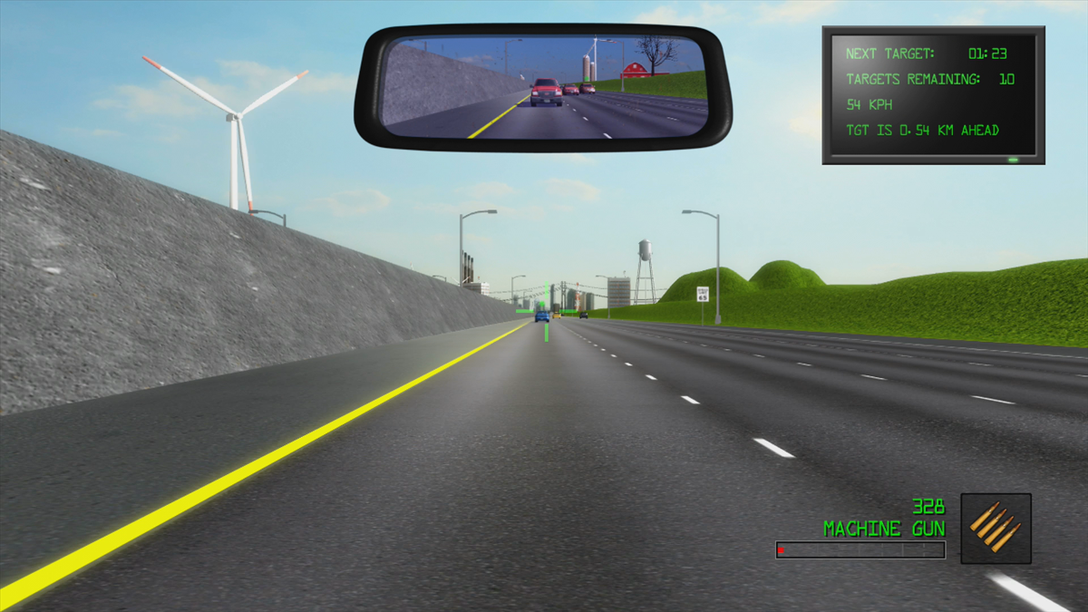 Unnecessary Violence (Xbox 360) screenshot: Using the first-person mode (Trial version)