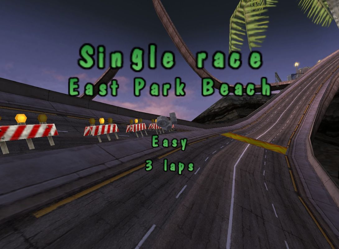 Crazy Frog Racer (Windows) screenshot: Before the race the player gets a tour of the track
