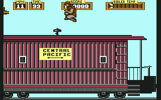 Back to the Future Part III (Commodore 64) screenshot: Jumping