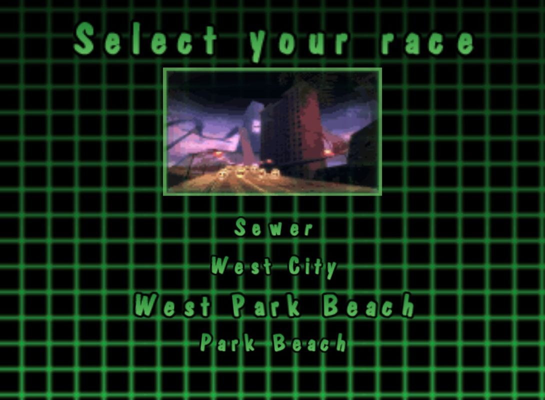 Crazy Frog Racer (Windows) screenshot: Track selection screen