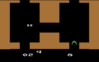 Haunted House (Atari 2600) screenshot: A vampire bat enters the room.
