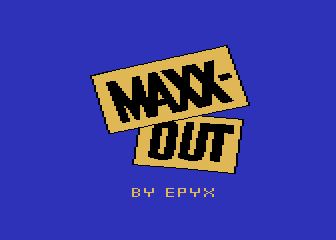 Boulder Dash: Construction Kit (Atari 8-bit) screenshot: Epyx Maxx-Out logo