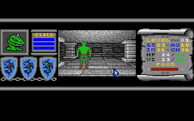 Bloodwych (Amiga) screenshot: Stab him in the back!