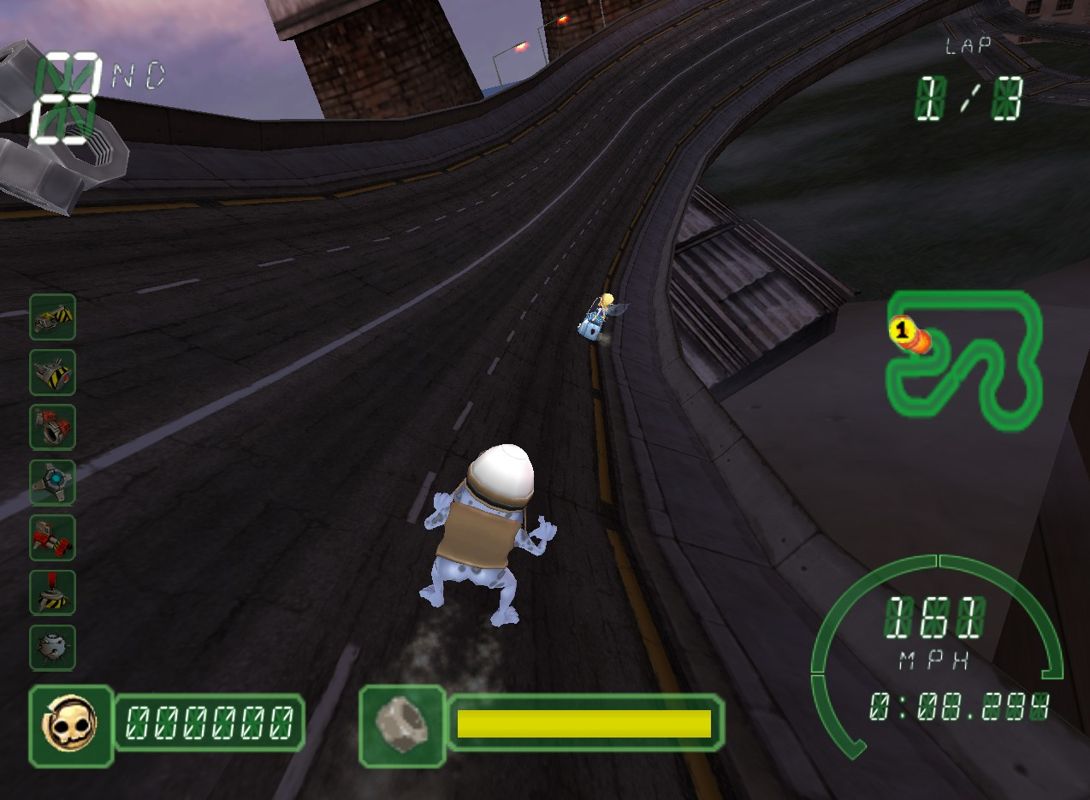 Crazy Frog Racer (Windows) screenshot: I will soon be in the lead