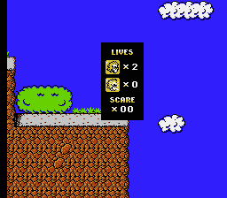 Beetlejuice (NES) screenshot: The status/pause window