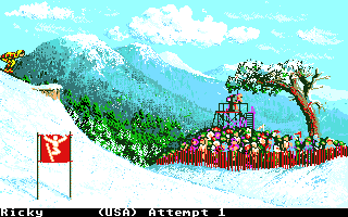 Winter Games (Apple IIgs) screenshot: Hot Dog