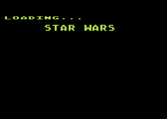 Star Wars (Atari 8-bit) screenshot: Loading screen (1988 UK tape)