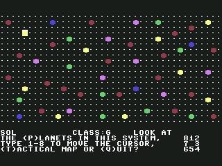 Imperium Galactum (Commodore 64) screenshot: main screen