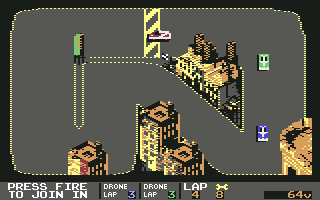 Badlands (Commodore 64) screenshot: Completed circuit