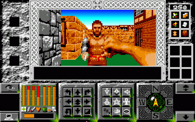 Legends of Valour (Amiga) screenshot: Fist fighting on the streets