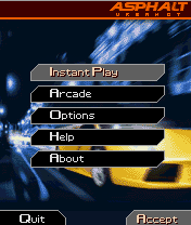 Asphalt: Urban GT (J2ME) screenshot: Main game screen