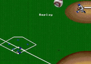 R.B.I. Baseball '93 (Genesis) screenshot: Instant replay