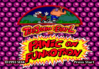 ToeJam & Earl in Panic on Funkotron (Genesis) screenshot: Title screen