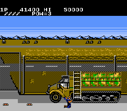 Rush'n Attack (NES) screenshot: Stepped on a bomb