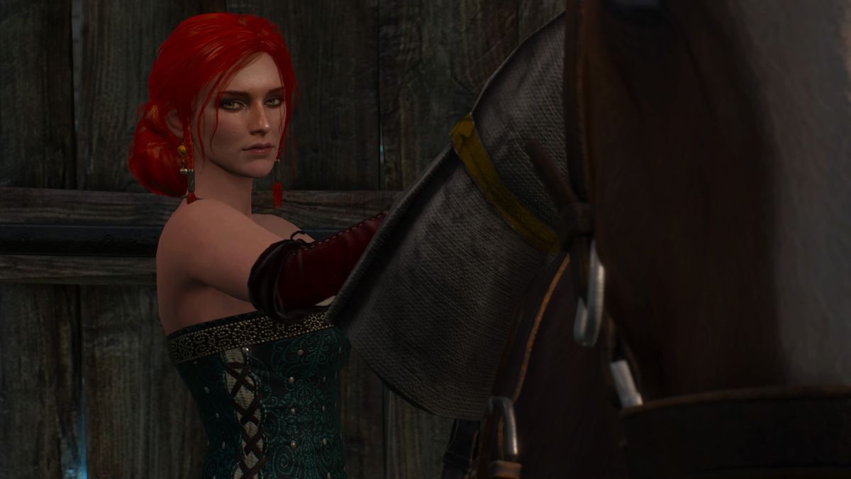 The Witcher 3: Wild Hunt - Alternative Look for Triss (PlayStation 4) screenshot: A night to remember... hopefully one of many more to come