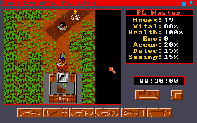 Paladin (Amiga) screenshot: In the woods