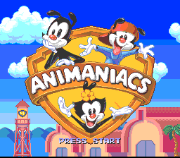 Animaniacs (SNES) screenshot: Title screen