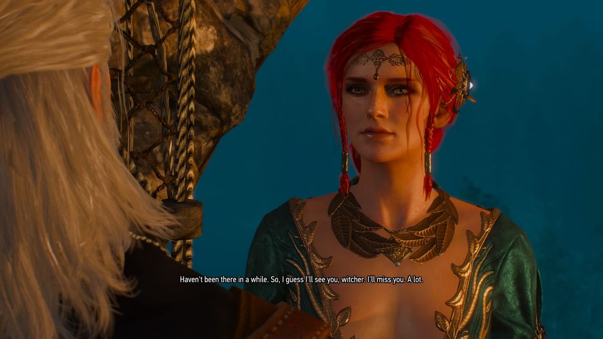 The Witcher 3: Wild Hunt - Alternative Look for Triss (PlayStation 4) screenshot: The story is not over yet... temporarily parting your way with Triss
