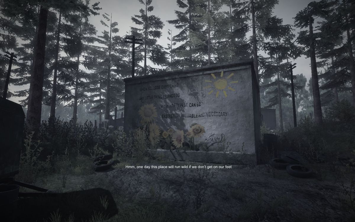 35MM (Windows) screenshot: A message in an abandoned location