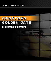 Project Gotham Racing: Mobile (J2ME) screenshot: There are three courses for San Francisco.